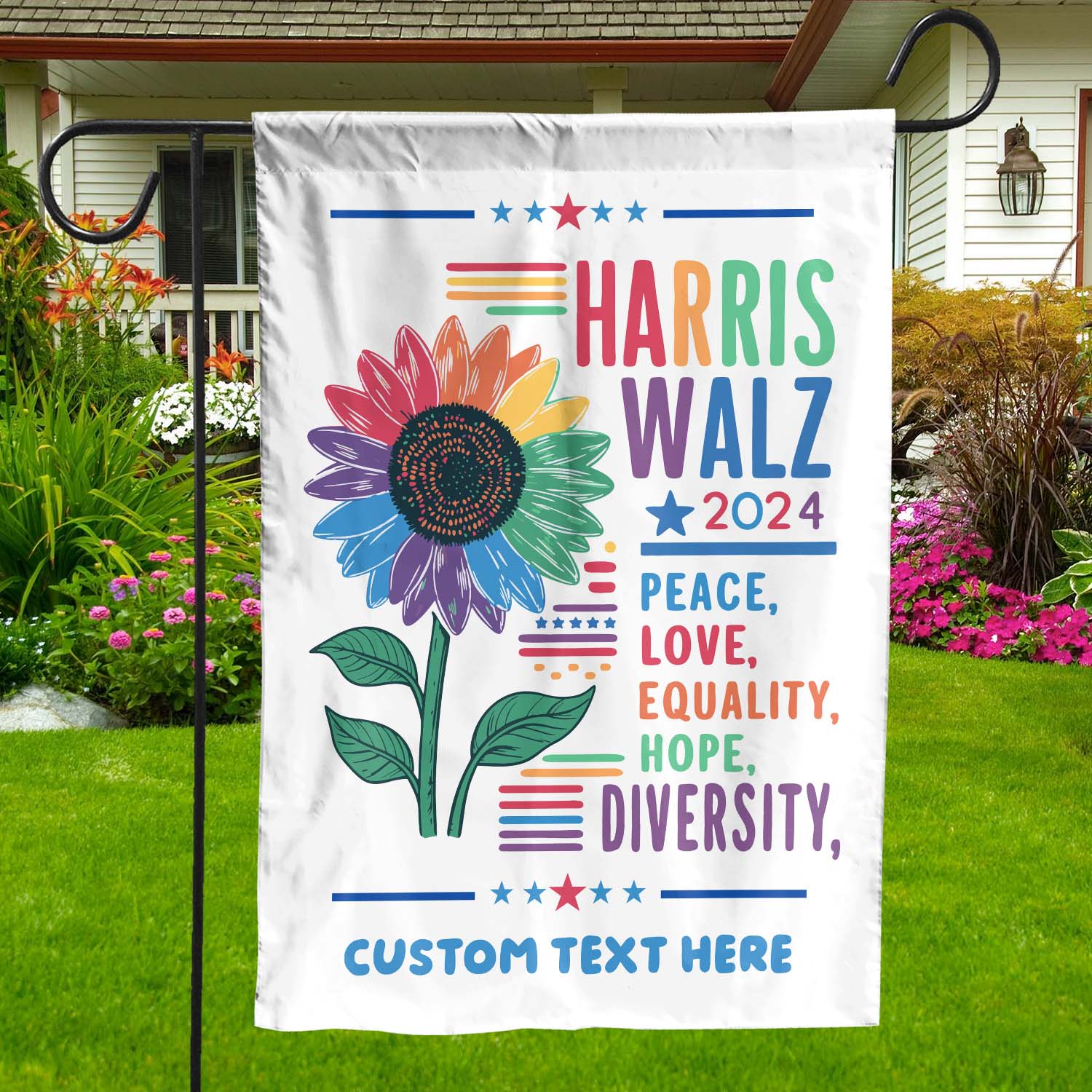 Patriotic Kamala Harris Flag | Kamala Harris 2024 Flag | Democrat Garden Flag House Flag T1430 - KH2