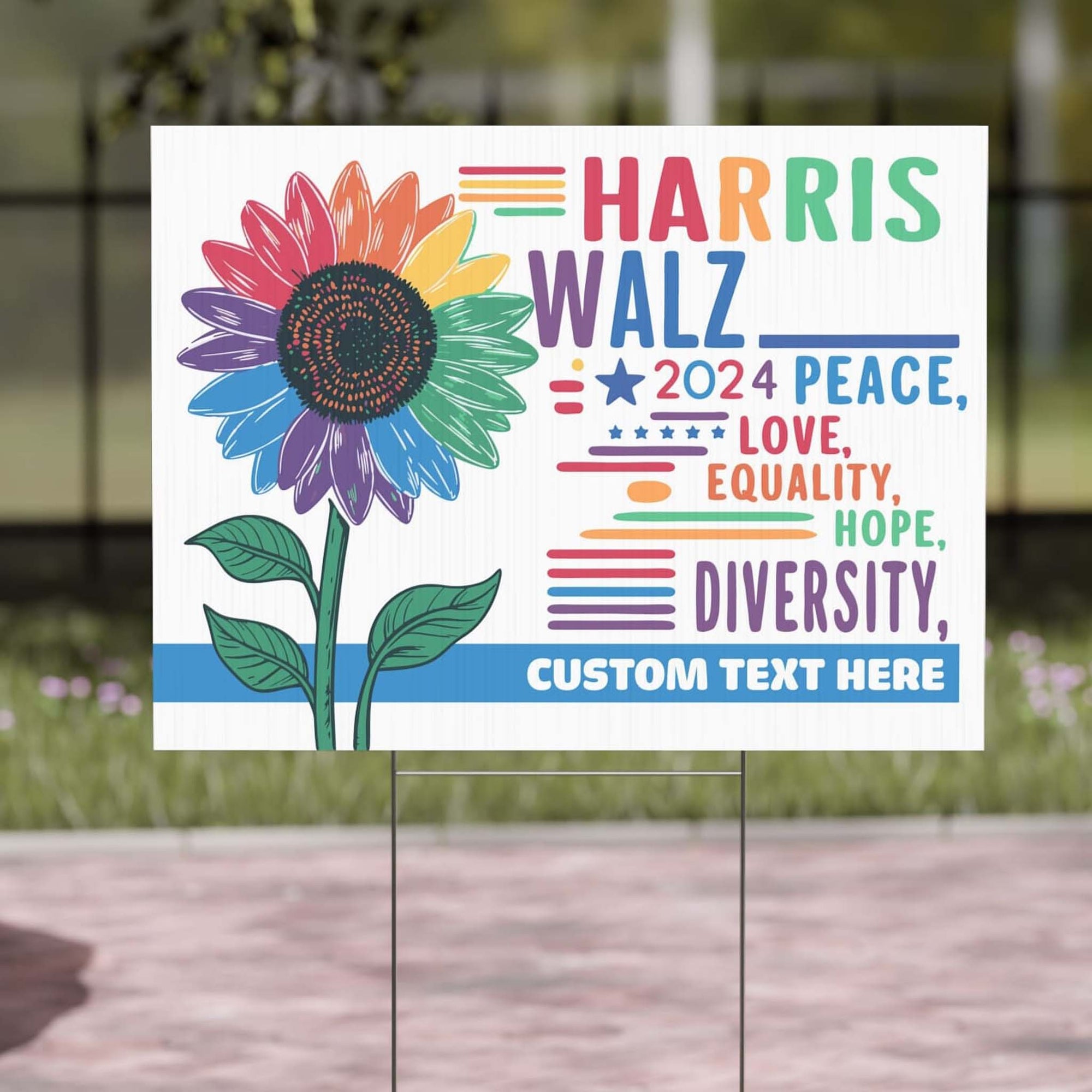 Patriotic Kamala Harris Yard Sign | Kamala Harris 2024 Yard Sign | Democrat Yard Sign T1430 - KH2