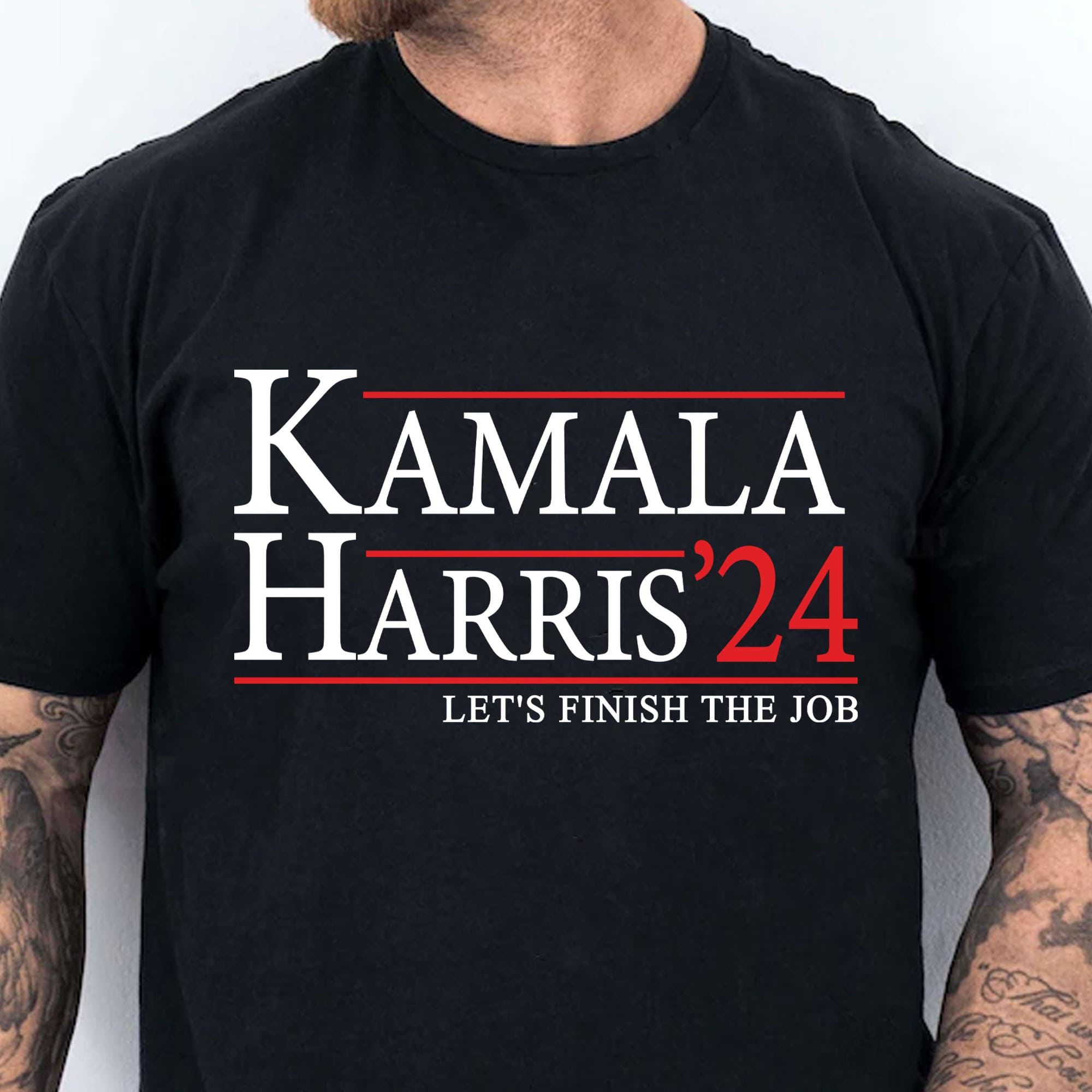 Kamala Harris Let's Finish The Job Shirt | Kamala Harris 2024 Shirt | Democrat Shirt Dark T1437 - KH2