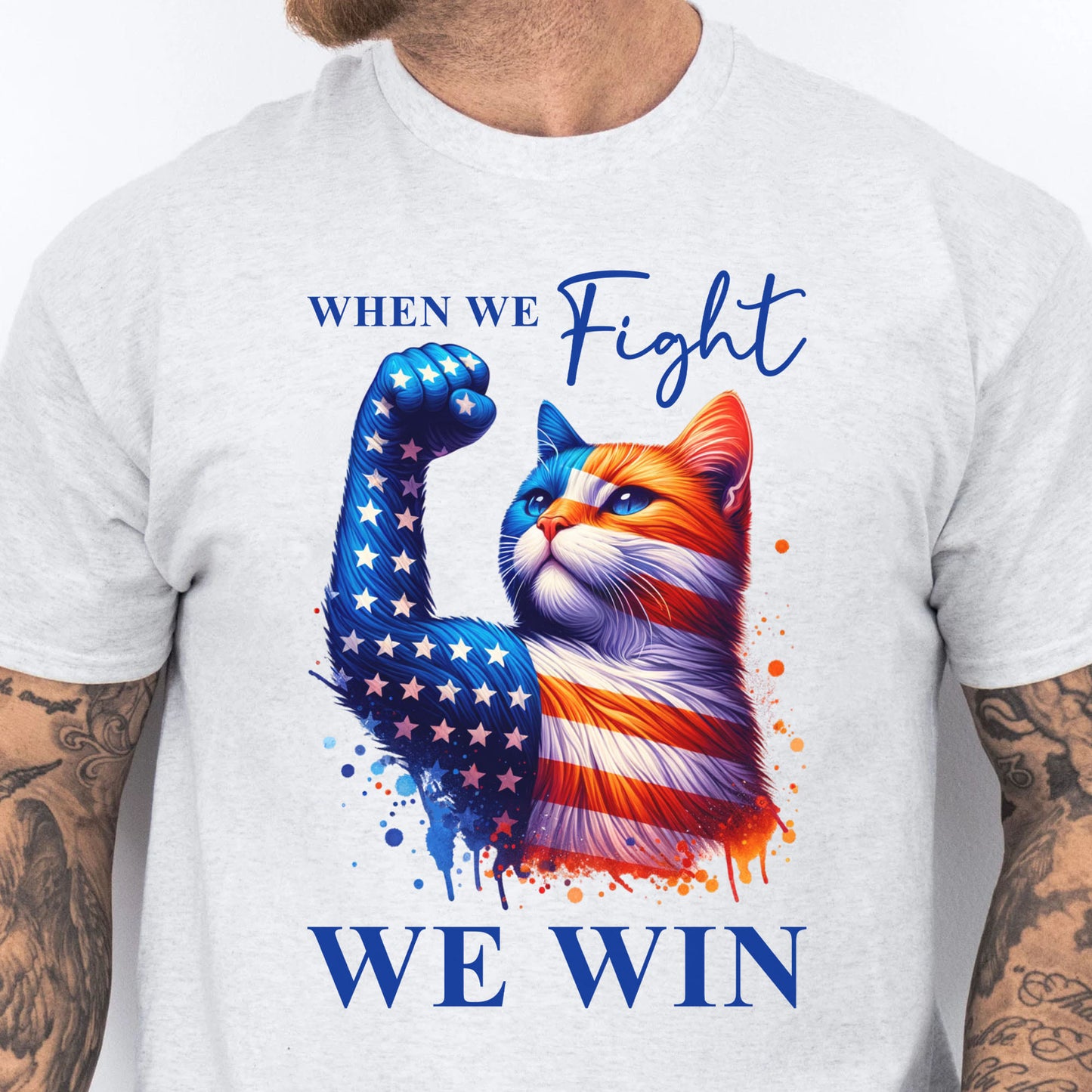 When We Fight We Win Shirt | Kamala Harris 2024 Shirt | Democrat Shirt Bright T1442 - KH2