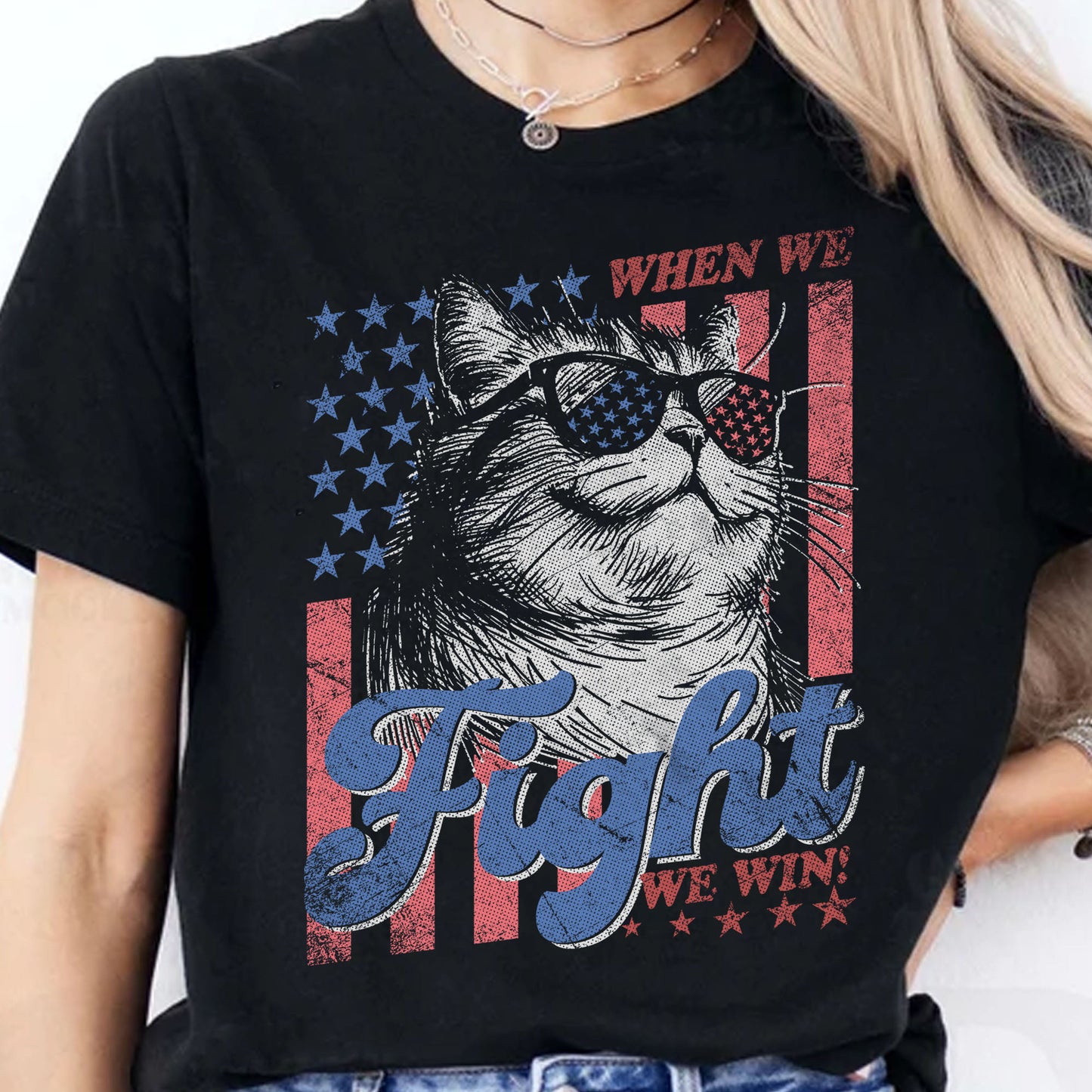 When We Fight We Win Shirt | Kamala Harris 2024 Shirt | Democrat Shirt Dark T1443 - KH2