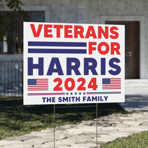 Custom Job for Harris 2024 Election, Kamala Harris 2024 Yard Sign, Democrat Yard Sign H-Stake Stand Include C1445 - KH2