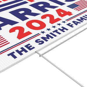 Custom Job for Harris 2024 Election, Kamala Harris 2024 Yard Sign, Democrat Yard Sign H-Stake Stand Include C1445 - KH2