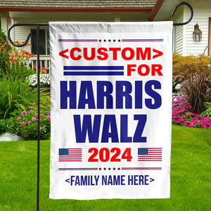 Custom Job For Harris Walz 2024 Flag | Kamala Harris 2024 Flag | Democrat Garden Flag House Flag T1446 - KH2