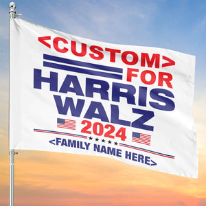 Custom Job For Harris Walz 2024 Flag | Kamala Harris 2024 Flag | Democrat Garden Flag House Flag T1446 - KH2