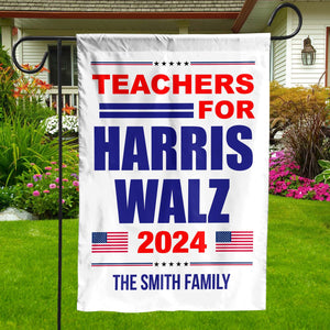 Custom Job For Harris Walz 2024 Flag | Kamala Harris 2024 Flag | Democrat Garden Flag House Flag T1446 - KH2