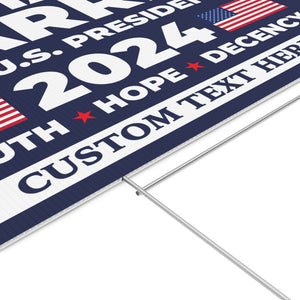 Kamala Harris Truth Hope Decency Yard Sign | Kamala Harris 2024 Yard Sign | Democrat Yard Sign T1447 - KH2