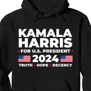 Kamala Harris Truth Hope Decency Shirt | Kamala Harris 2024 Shirt | Democrat Shirt Dark T1447 - KH2