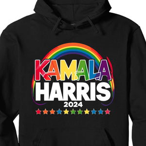 Rainbow Kamala Harris Shirt | Kamala Harris 2024 Shirt | Democrat Shirt Dark T1450 - KH2