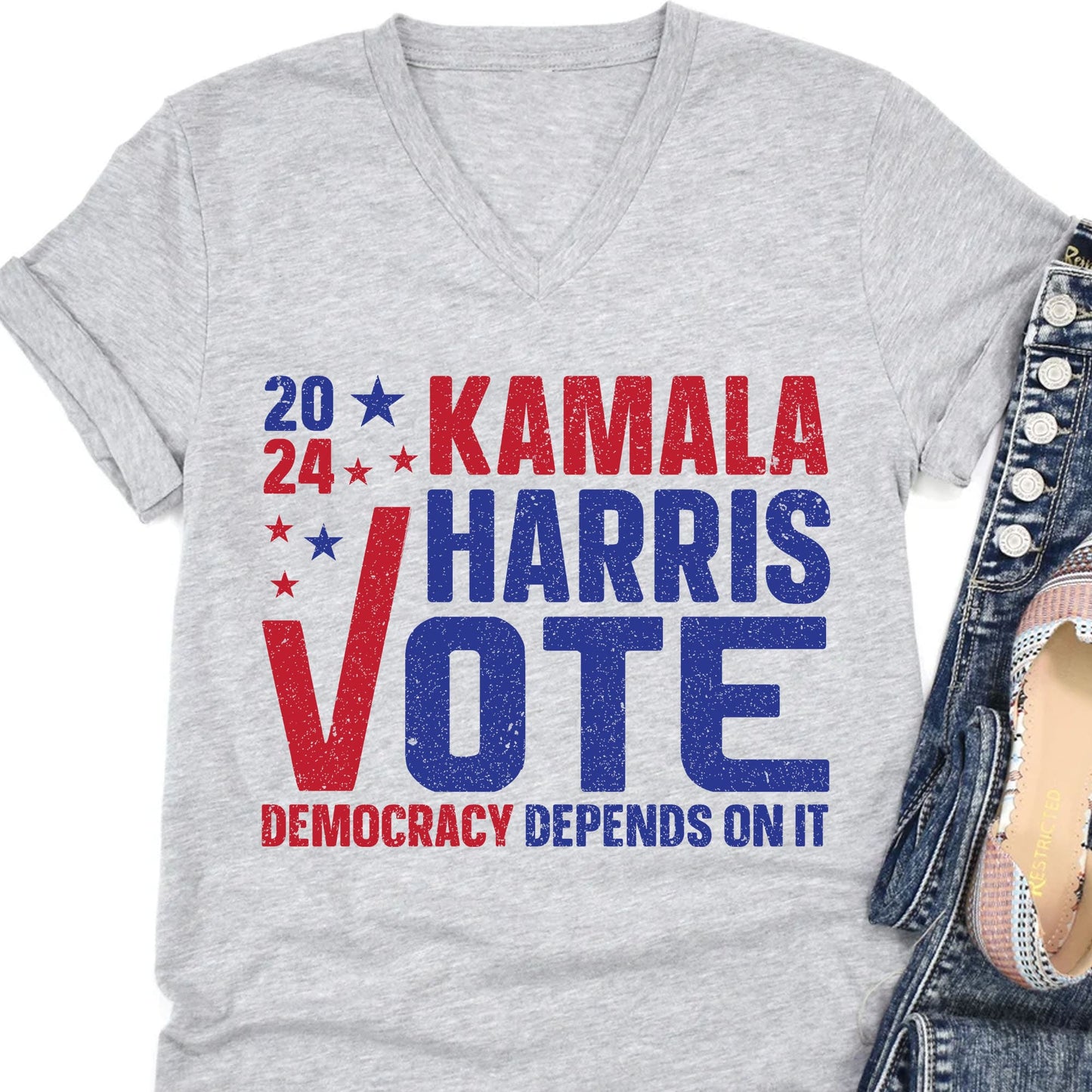 Kamala For Vote 2024 President Shirt | Kamala Harris 2024 Shirt | Democrat Shirt Bright T1454 - KH2