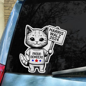 Proud Democat Harris Walz 2024 Decal | Kamala Harris 2024 Car Decal | Democrat Stickers T1463 - KH2