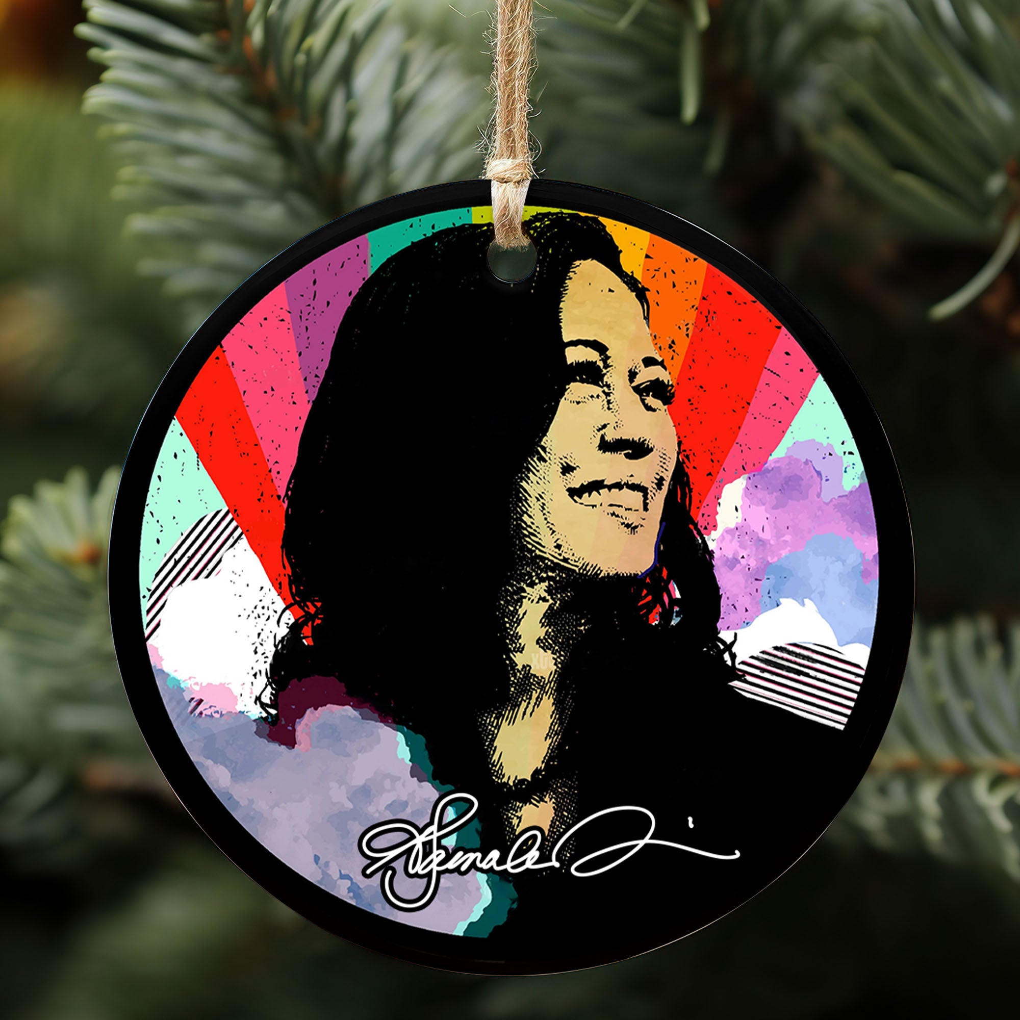 Kamala Harris Signature Ornament | Kamala Harris 2024 Ornament | Democrat Christmas Ceramic Ornament T1470 - KH2