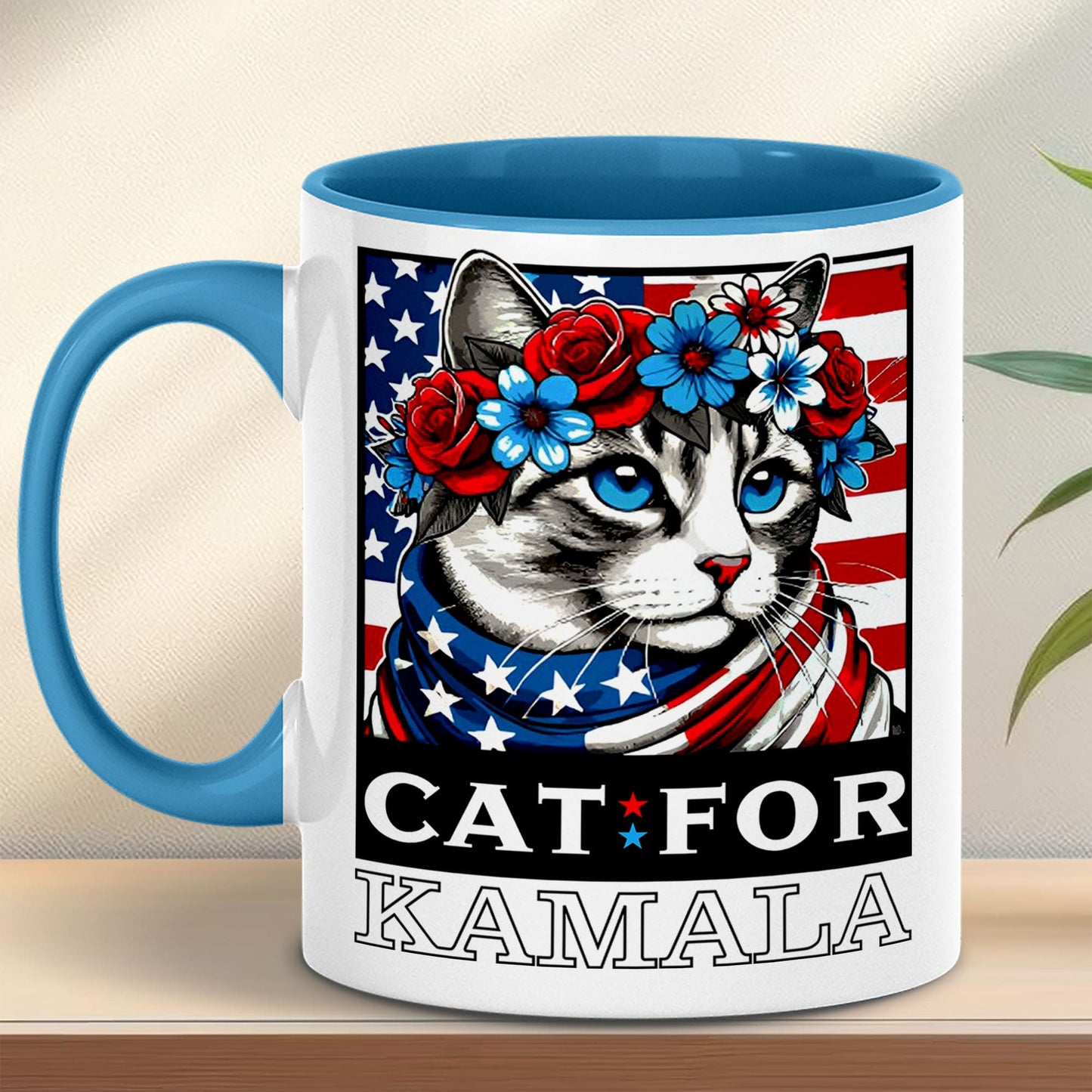 Cats For Kamala Mug | Kamala Harris 2024 President Mug | Democrat White Mug T1478 - KH2