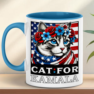 Cats For Kamala Mug | Kamala Harris 2024 President Mug | Democrat White Mug T1478 - KH2