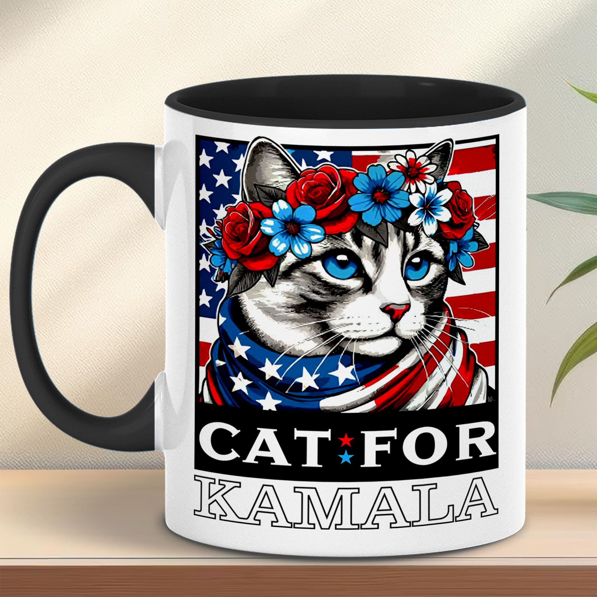 Cats For Kamala Mug | Kamala Harris 2024 President Mug | Democrat White Mug T1478 - KH2