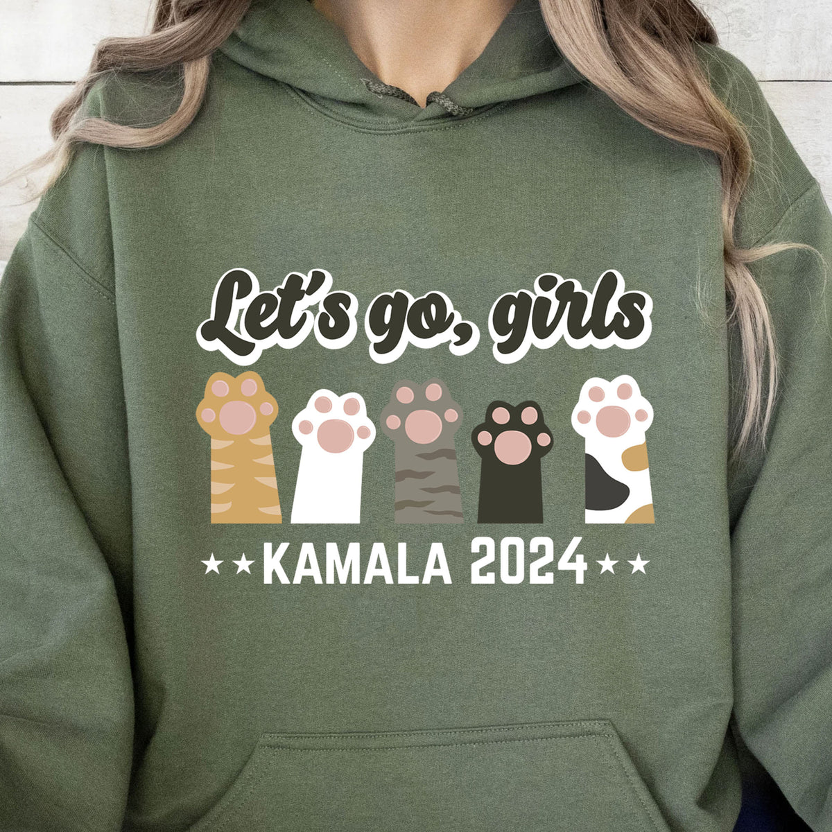 Let's Go Girls Childless Cat Lady Shirt | Democrat Shirt | Kamala Harris 2024 Shirt Dark T1479 - KH2