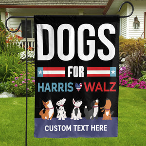 Dogs For Harris Walz Flag | Kamala Harris 2024 Flag | Democrat Garden Flag House Flag T1480 - KH2