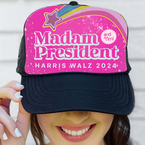 Madam President Cap | Harris Walz 2024 Cap | Kamala Harris 2024 Trucker Cap Hat K1482 - KH2