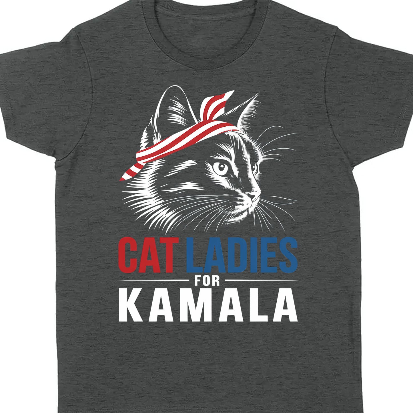 Cat Ladies For Kamala Shirt | Kamala Harris 2024 Shirt | Democrat Shirt Dark K1483 - KH2