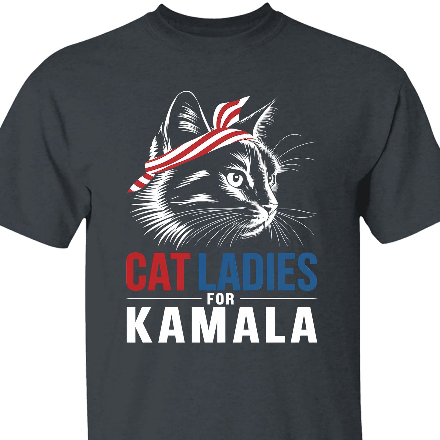 Cat Ladies For Kamala Shirt | Kamala Harris 2024 Shirt | Democrat Shirt Dark K1483 - KH2
