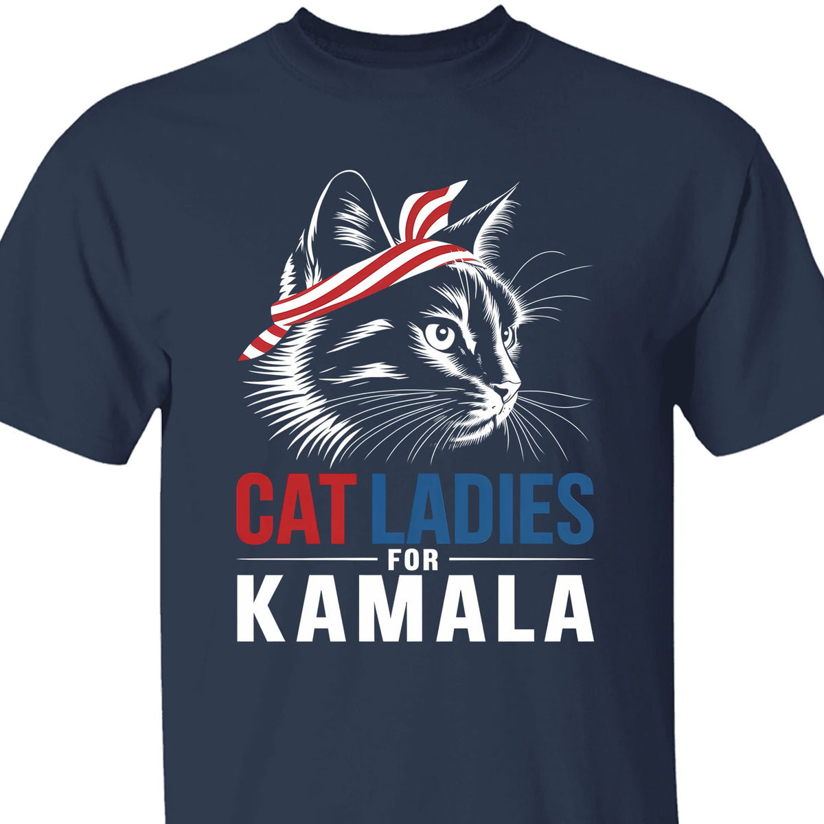 Cat Ladies For Kamala Shirt | Kamala Harris 2024 Shirt | Democrat Shirt Dark K1483 - KH2