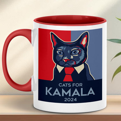 Cats For Kamala 2024 Mug | Kamala Harris 2024 Mug | Democrat White Mug K1485 - KH2