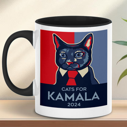 Cats For Kamala 2024 Mug | Kamala Harris 2024 Mug | Democrat White Mug K1485 - KH2