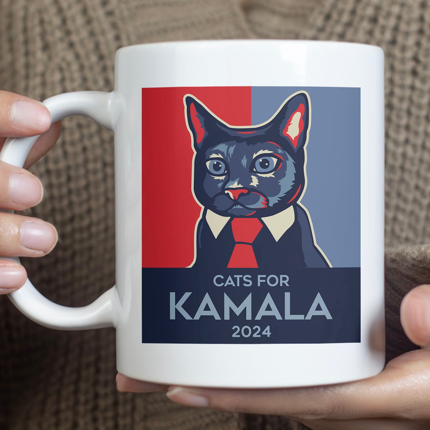 Cats For Kamala 2024 Mug | Kamala Harris 2024 Mug | Democrat White Mug K1485 - KH2