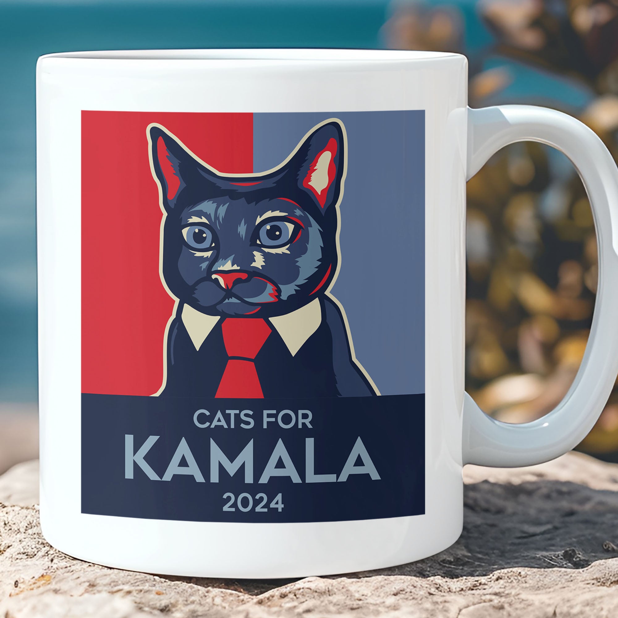 Cats For Kamala 2024 Mug | Kamala Harris 2024 Mug | Democrat White Mug K1485 - KH2