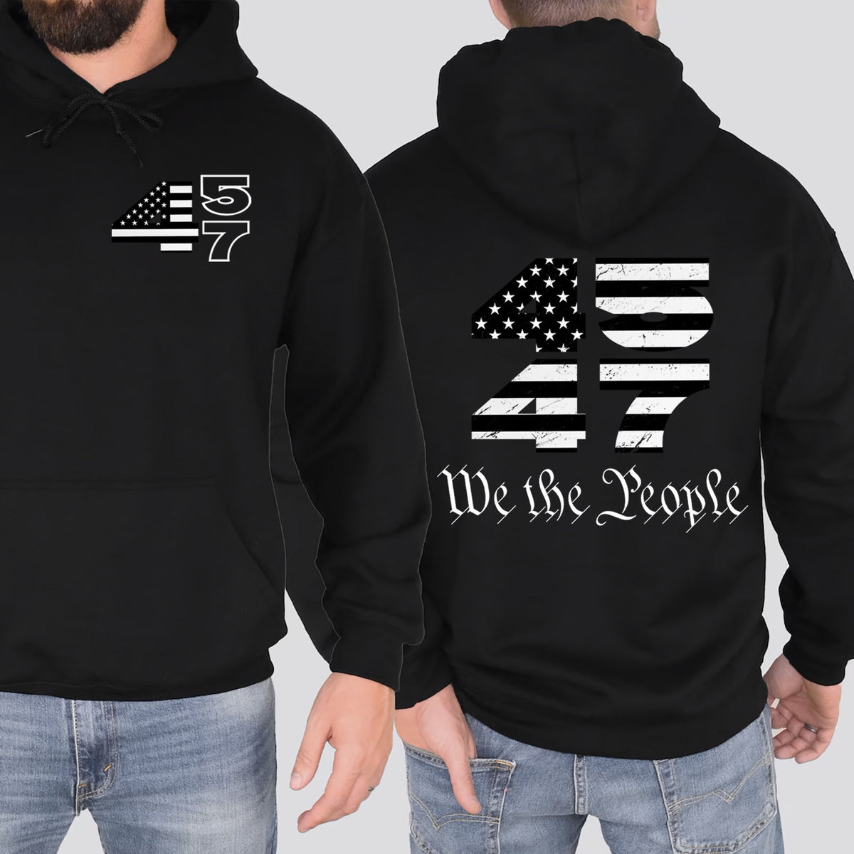 Trump 2024 45 47 Shirts | Funny Trump Tshirts | Republican Nominee Shirts | Republican Political T-shirts | Trump Front & Back Shirt Dark 681497 - GOP