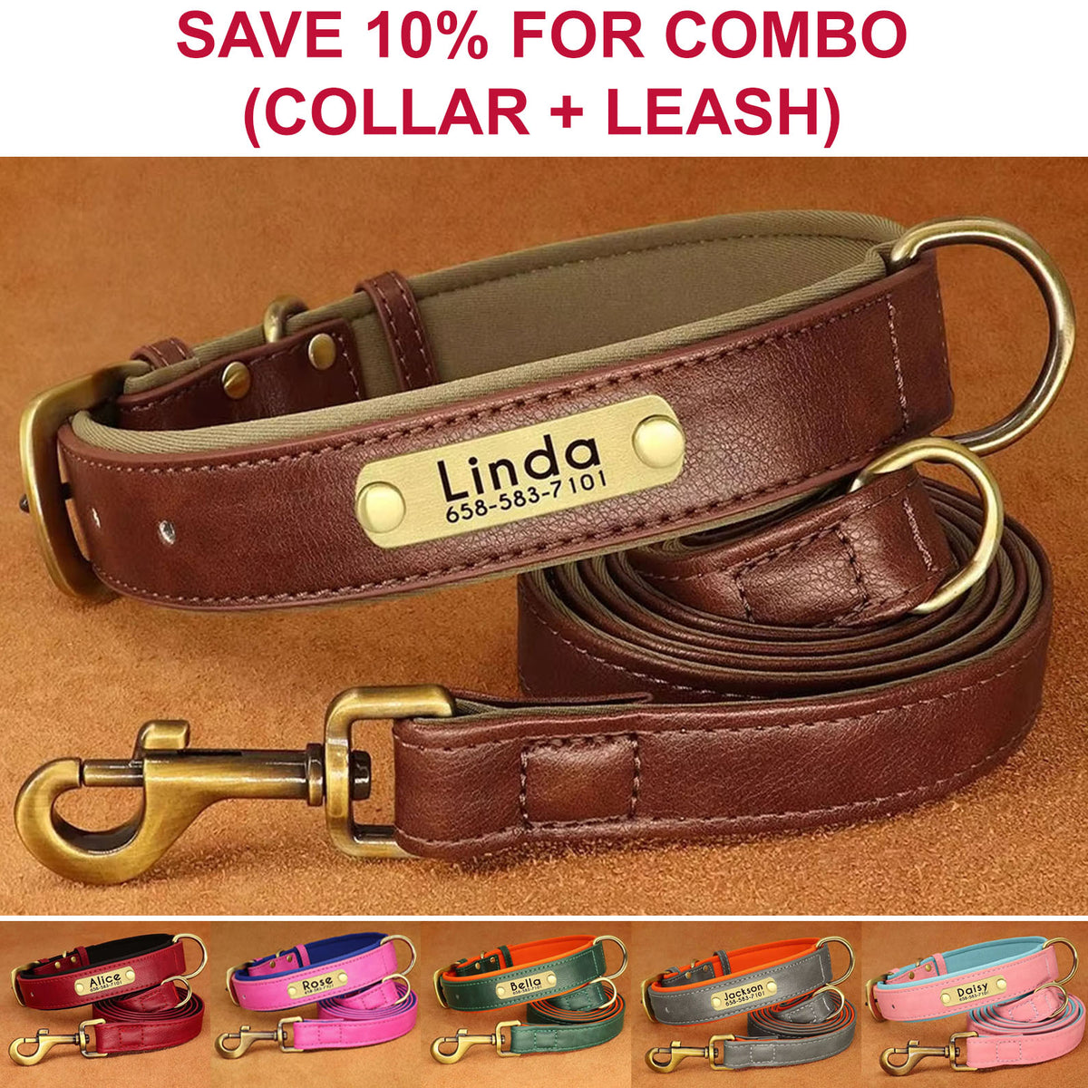 Personalized large dog collars hotsell