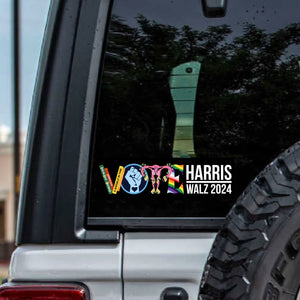 Vote Harris Walz 2024 Decal | Kamala Harris 2024 Car Decal | Democrat Stickers T1520 - KH2