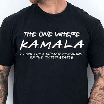 Kamala The First Women President Shirt | Kamala Harris 2024 Shirt | Democrat Shirt Dark T1527 - KH2