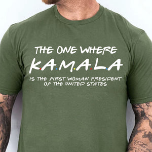 Kamala The First Women President Shirt | Kamala Harris 2024 Shirt | Democrat Shirt Dark T1527 - KH2