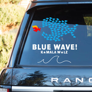 Blue Wave Harris Walz 2024 Decal | Kamala Harris 2024 Car Decal | Democrat Stickers K1528 - KH2