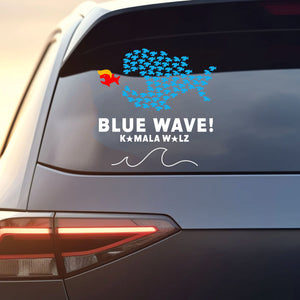 Blue Wave Harris Walz 2024 Decal | Kamala Harris 2024 Car Decal | Democrat Stickers K1528 - KH2