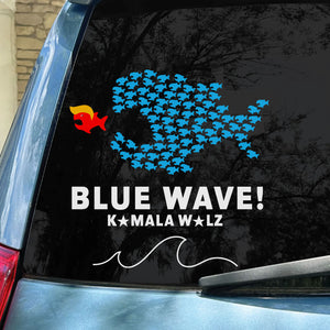 Blue Wave Harris Walz 2024 Decal | Kamala Harris 2024 Car Decal | Democrat Stickers K1528 - KH2