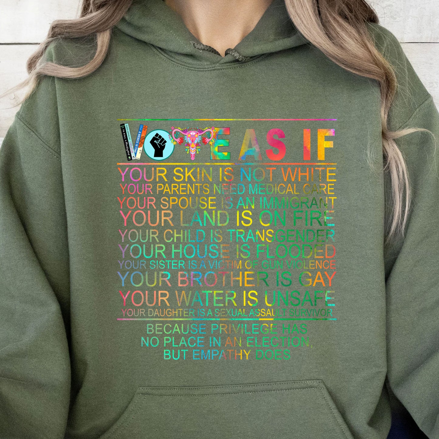 Vote as if Tshirt | Human Rights Shirt | LGBT Rights Gift | Womens Rights Shirt | Kamala Harris 2024 Shirt Dark T1540 - KH2