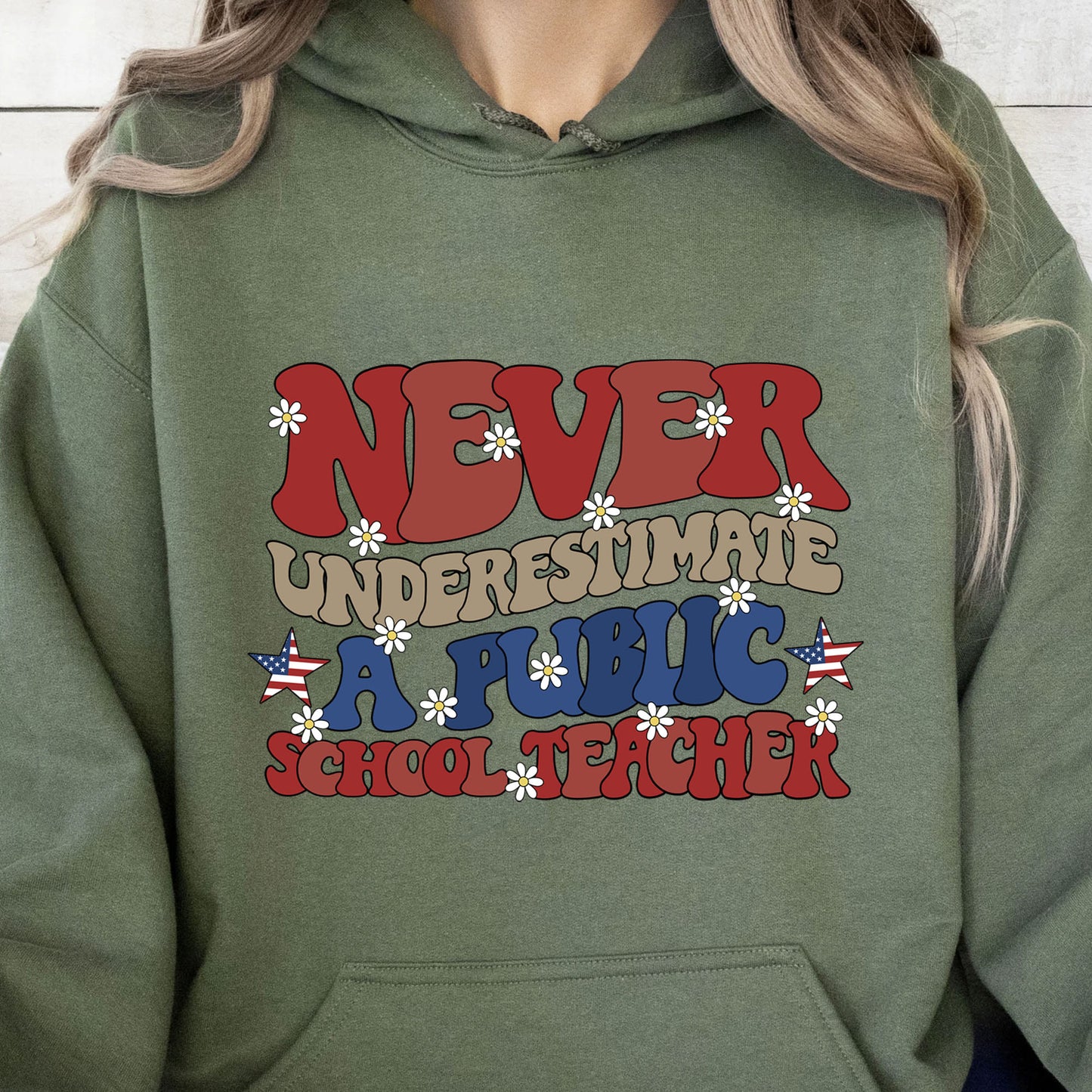 Never Underestimate A Public School Teacher Shirt | Democrat Shirt | Kamala Harris 2024 Shirt Dark T1546 - KH2