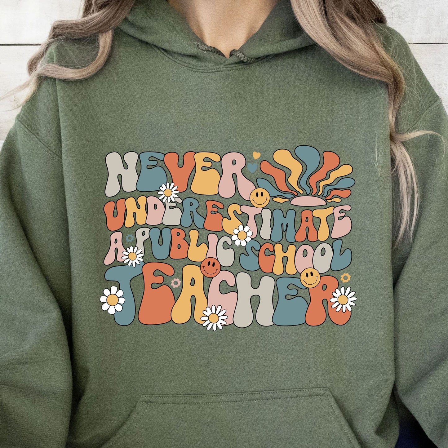 Never Underestimate A Public School Teacher Shirt | Democrat Shirt | Kamala Harris 2024 Shirt Dark T1549 - KH2