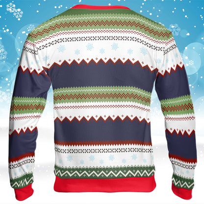 Ho Ho Holy I Need A Beer Wine And My Pet | Custom Photo Ugly Christmas Sweater | Christmas All-Over Printed Sweatshirt - C1552