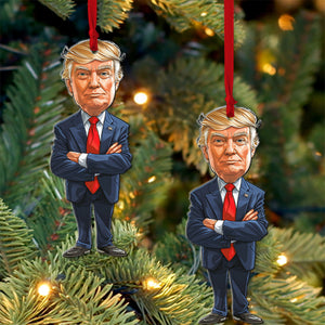 Make America Great Again, Trump's Signature Pose, Christmas Trump Acrylic Ornament | Perfect for Car & Christmas Tree Decor T1555 - GOP