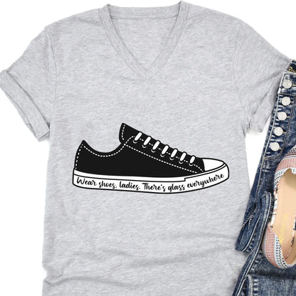 Wear Shoes Ladies There's Everywhere Shirt | Kamala Harris 2024 Shirt | Democrat Shirt Bright T1561 - KH2