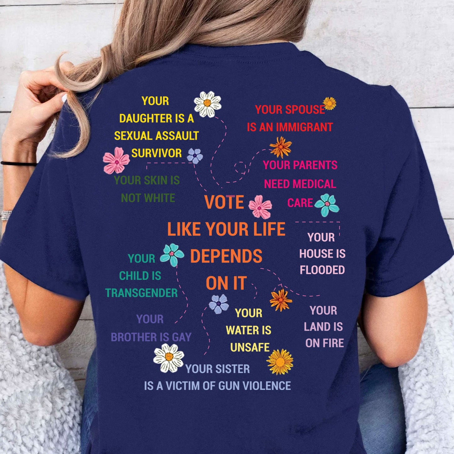 Vote As If Shirt | Equality Shirt | Democrat Shirt | Kamala Harris 2024 Backside Shirt Dark T1564 - KH2