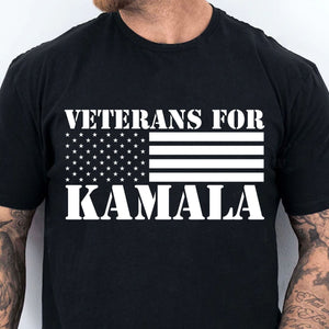 Veterans For Kamala Shirt | Kamala Harris 2024 Shirt | Democrat Shirt Dark T1566 - KH2