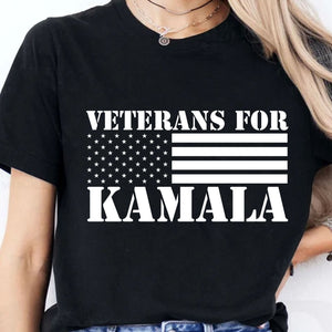 Veterans For Kamala Shirt | Kamala Harris 2024 Shirt | Democrat Shirt Dark T1566 - KH2