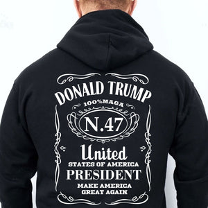 USA President 47 MAGA Shirt | Trump 2024 Shirt | Trump Supporter Backside Shirt Dark T1573 - GOP