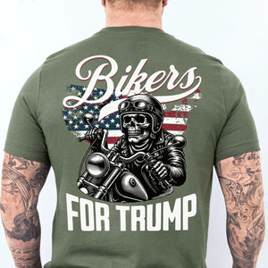 Bikers For Trump Shirt | Trump 2024 Shirt | Trump Supporter Backside Shirt Dark C1581 - GOP