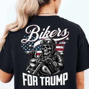 Bikers For Trump Shirt | Trump 2024 Shirt | Trump Supporter Backside Shirt Dark C1581 - GOP