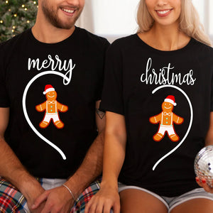 Merry Christmas Couple Matching Christmas Shirt, Personalized Custom Couple Sweatshirt T1583